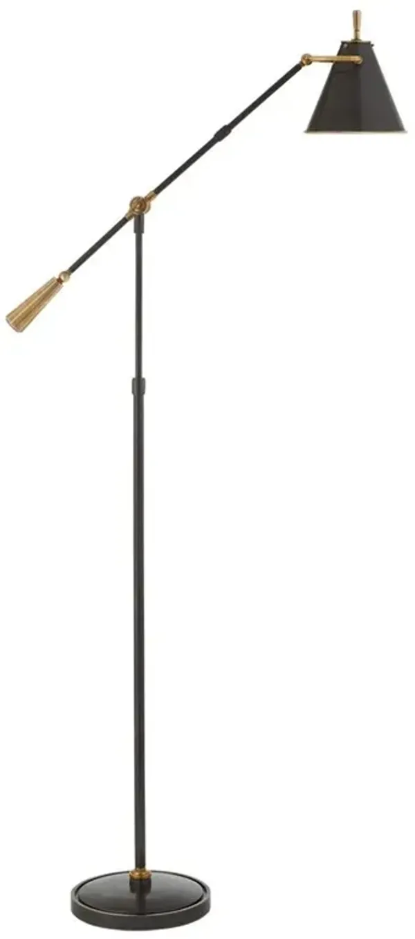 Visual Comfort Goodman Modern Bronze Brass Task Floor Lamp