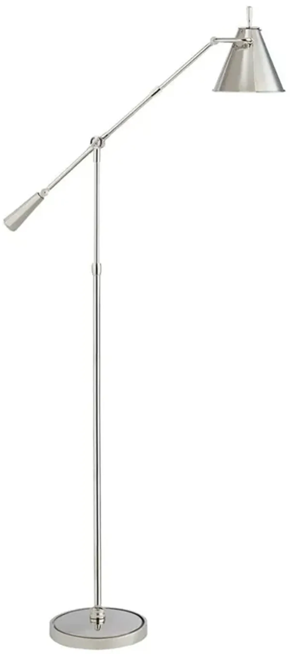 Visual Comfort Goodman Modern Polished Nickel Task Floor Lamp