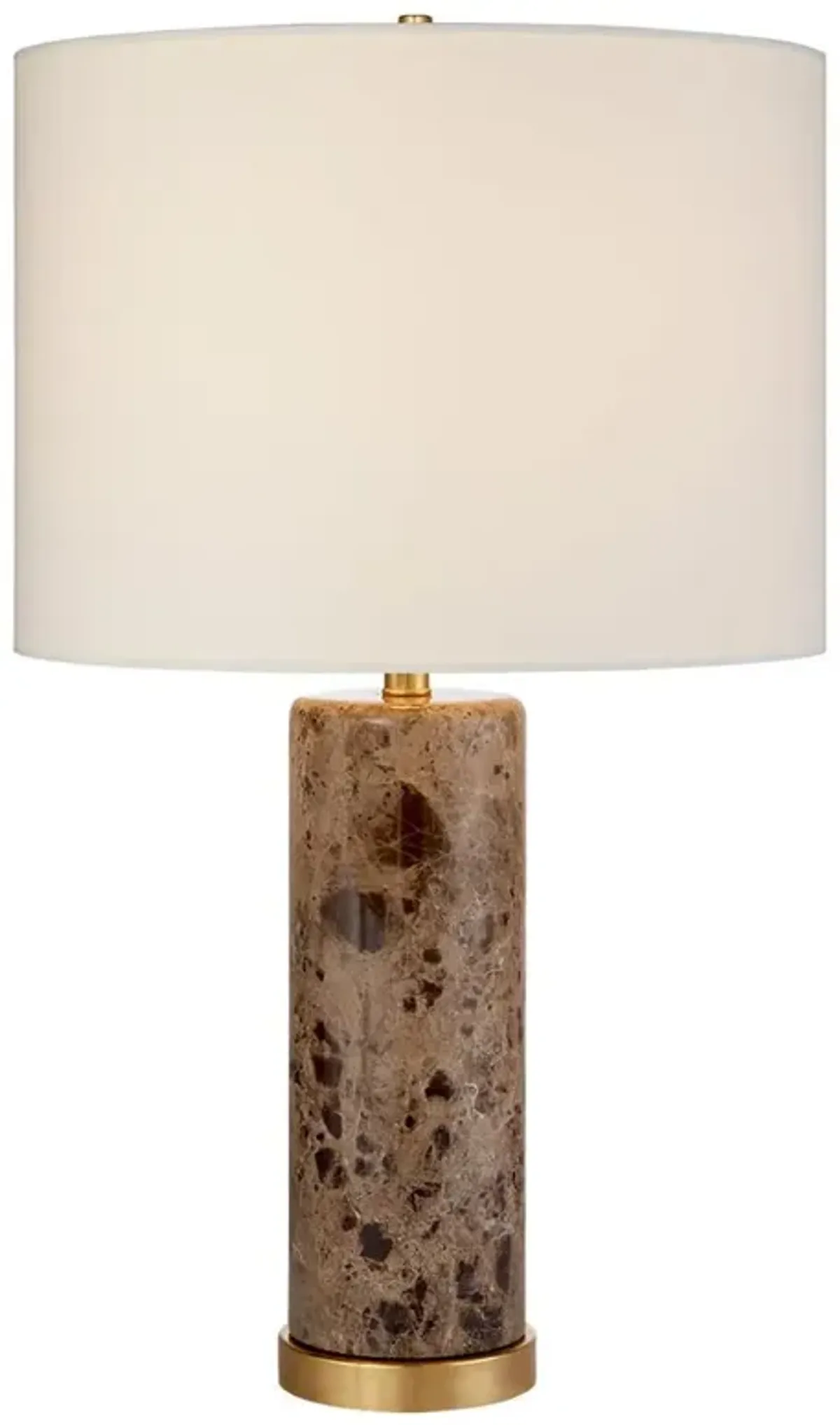 Visual Comfort Cliff Modern Classic Brown Marble Base Table Lamp