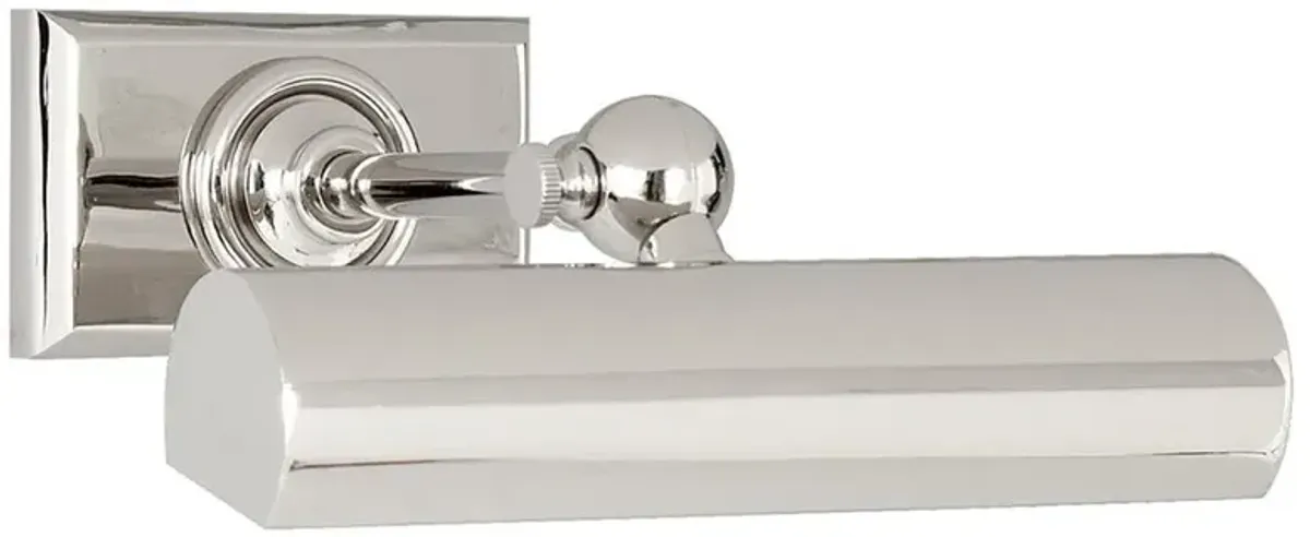 Visual Comfort Cabinet Maker's Modern Polished Nickel Picture Light Sconce - 8"