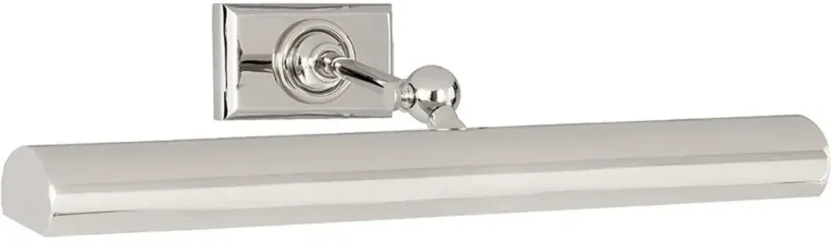 Visual Comfort Cabinet Maker's Modern Polished Nickel Picture Light Sconce - 18"