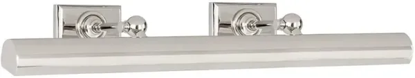 Visual Comfort Cabinet Maker's Modern Polished Nickel Picture Light Sconce - 24"