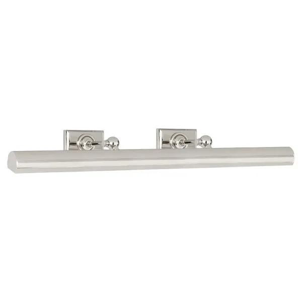 Visual Comfort Cabinet Maker's Modern Polished Nickel Picture Light Sconce - 30"