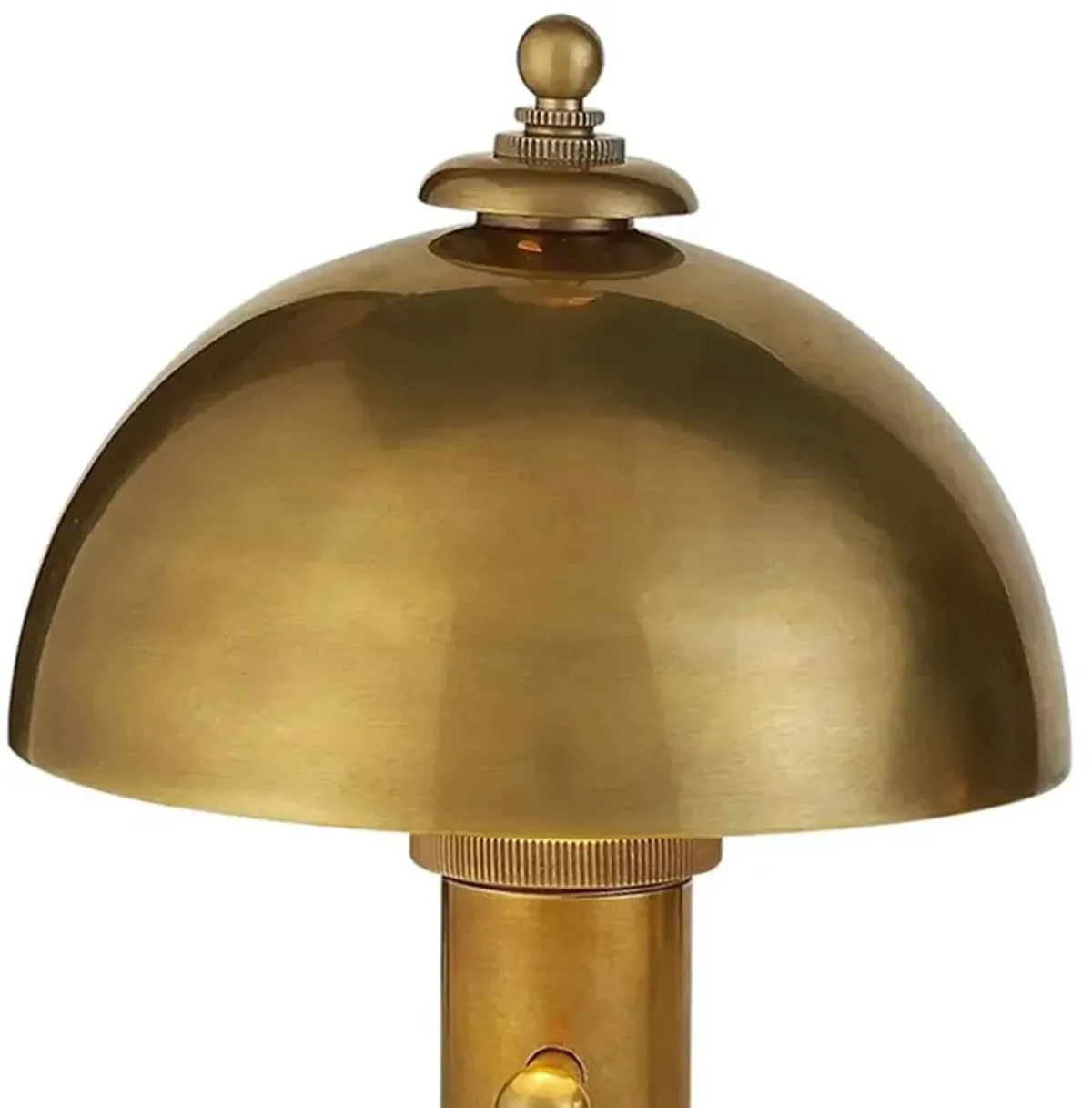 Visual Comfort Totie Industrial Loft Antique Brass Metal Dome Shade Desk Lamp