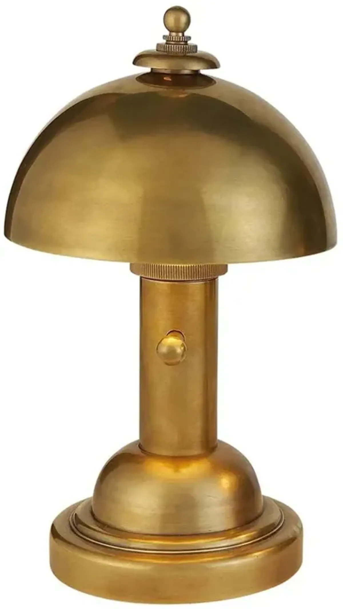 Visual Comfort Totie Industrial Loft Antique Brass Metal Dome Shade Desk Lamp