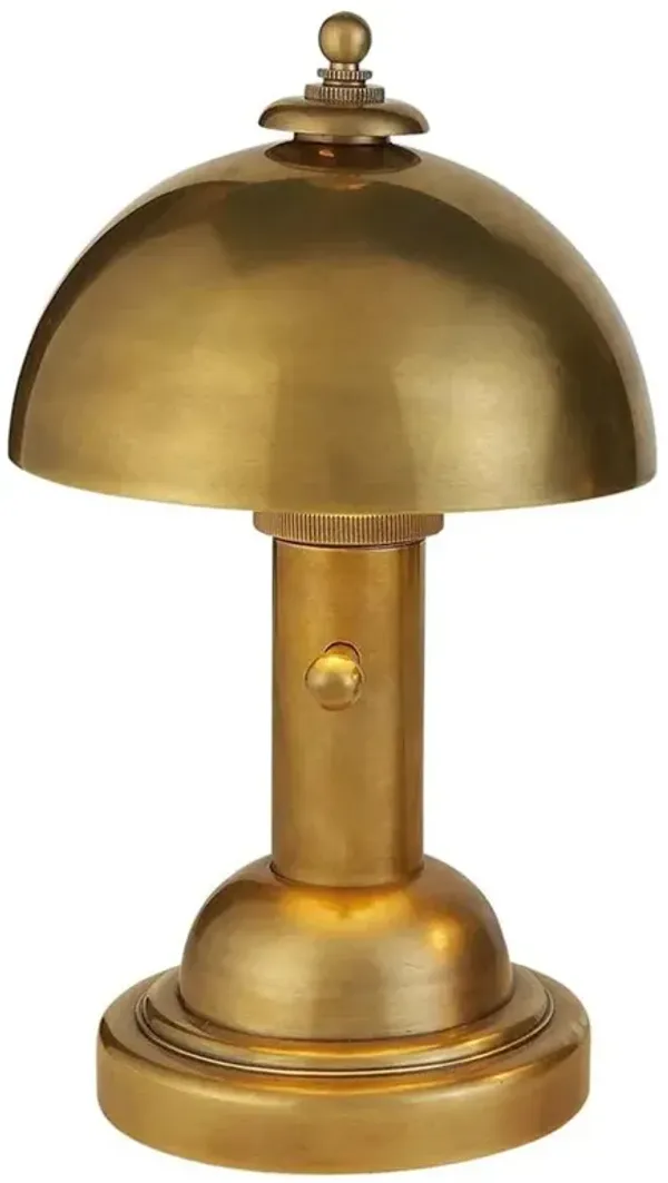 Visual Comfort Totie Industrial Loft Antique Brass Metal Dome Shade Desk Lamp