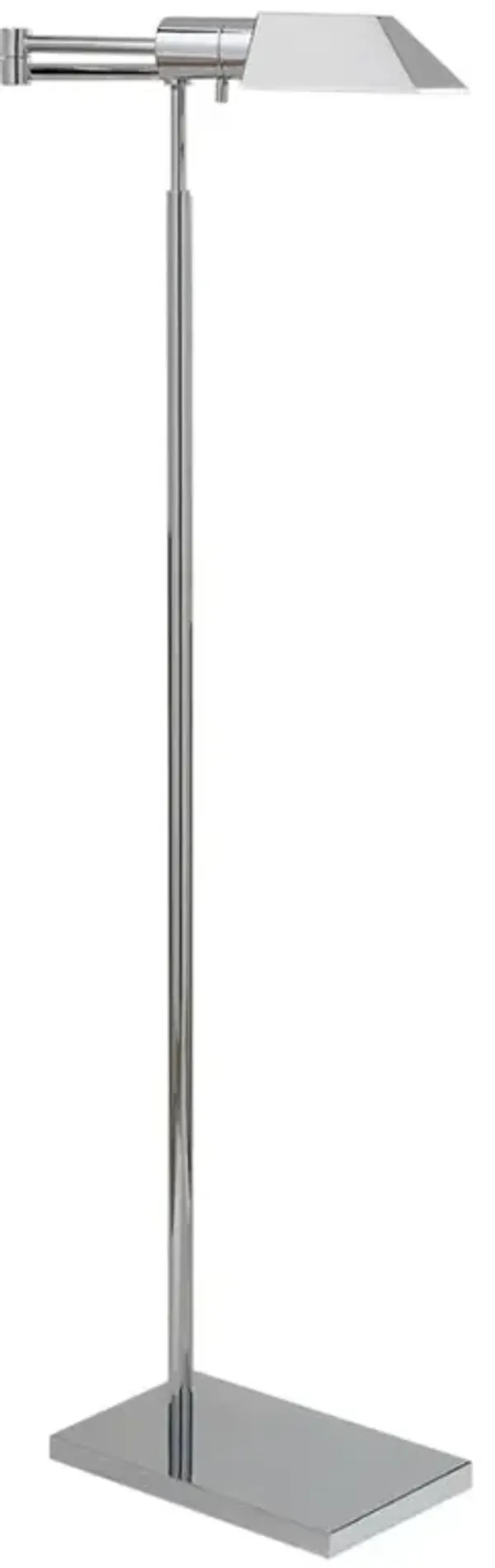 Visual Comfort Studio Modern Classic Polished Nickel Metal Swing Arm Floor Lamp