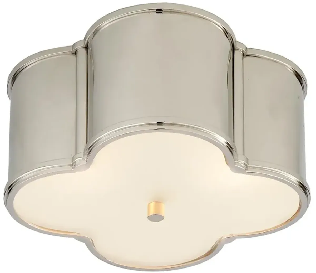 Visual Comfort Basil Regency Polished Nickel Flush Mount - Small