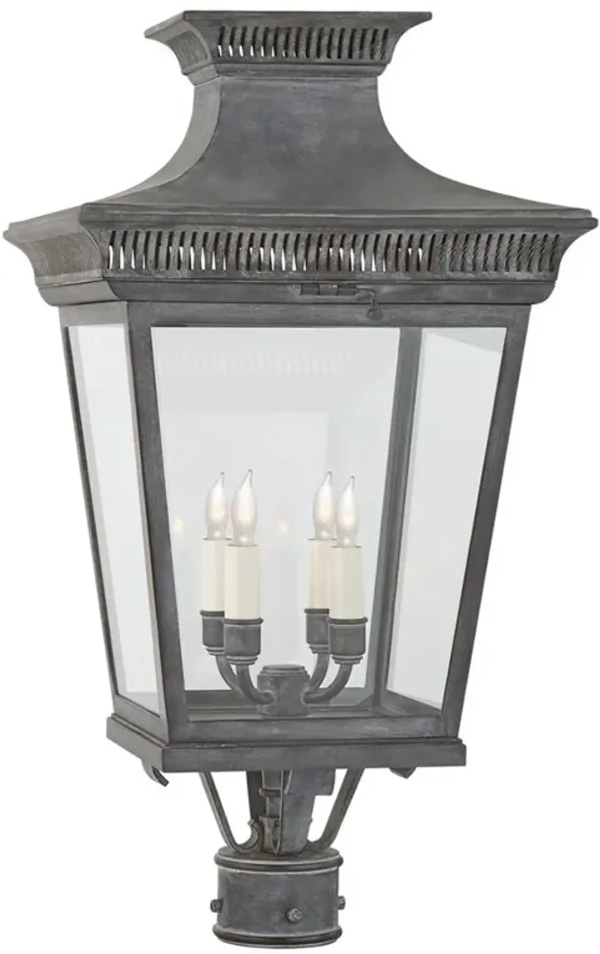Visual Comfort Elsinore French Weathered Zinc Outdoor Post Lantern