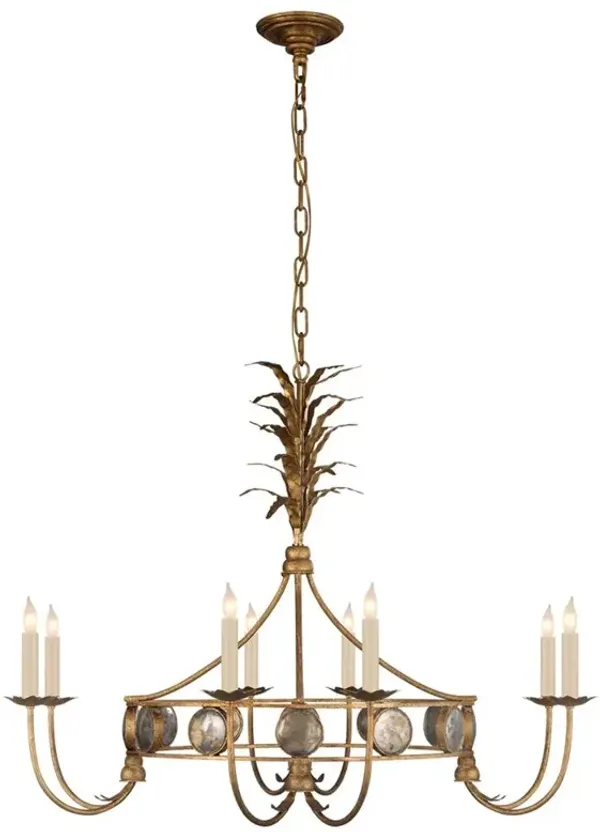 Visual Comfort Gramercy French Country Gilded Iron Ring Chandelier