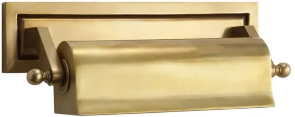 Visual Comfort Library Antique Brass Metal Picture Light Sconce - 10 inches