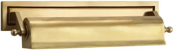 Visual Comfort Library Antique Brass Metal Picture Light Sconce - 16 inches