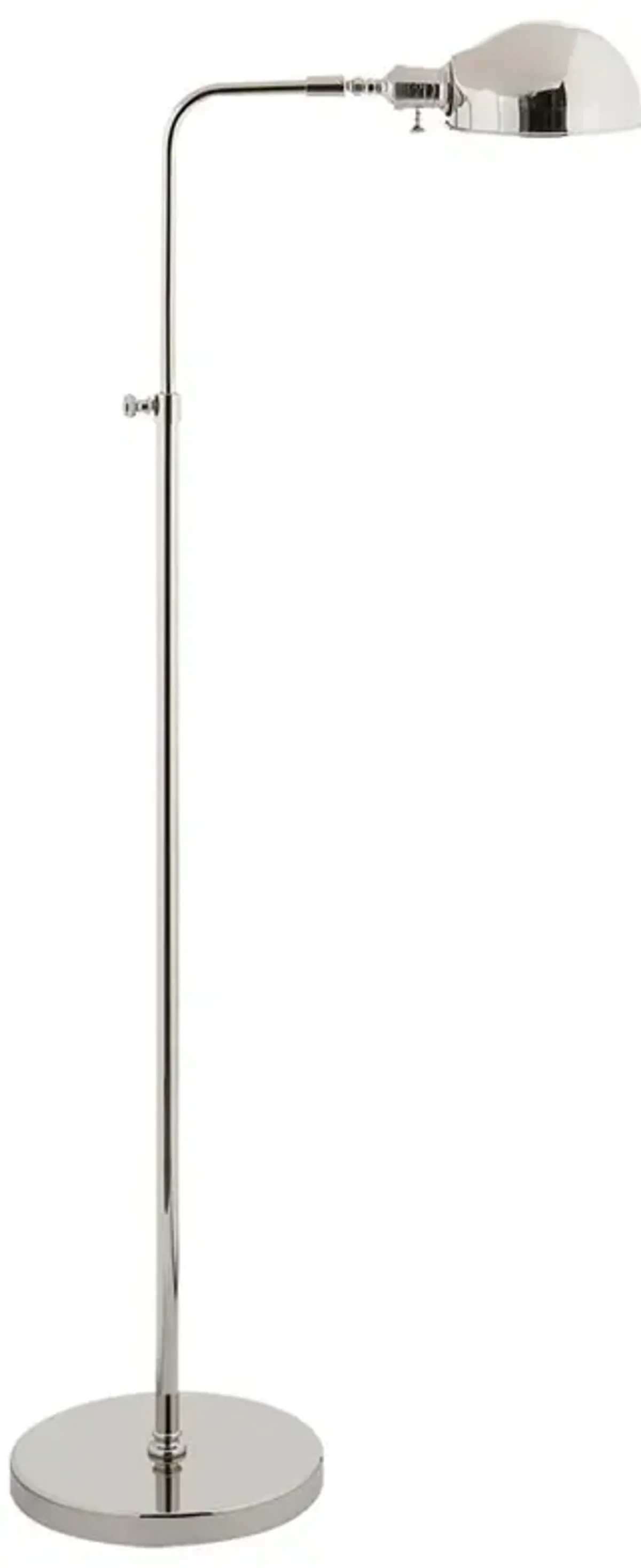Visual Comfort Old Pharmacy Polished Nickel Dome Adjustable Task Floor Lamp