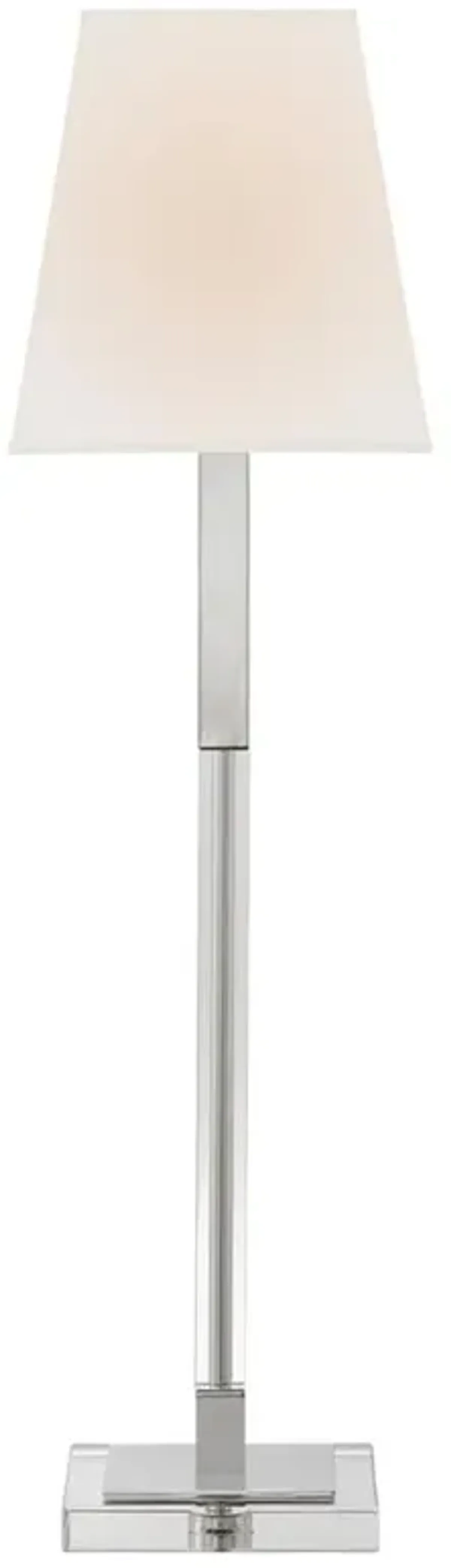 Visual Comfort Reagan Mid Century Polished Nickel Metal Square Buffet Lamp