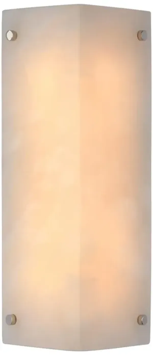 Visual Comfort Clayton Modern Natural Alabaster Antique Brass Sconce - Small