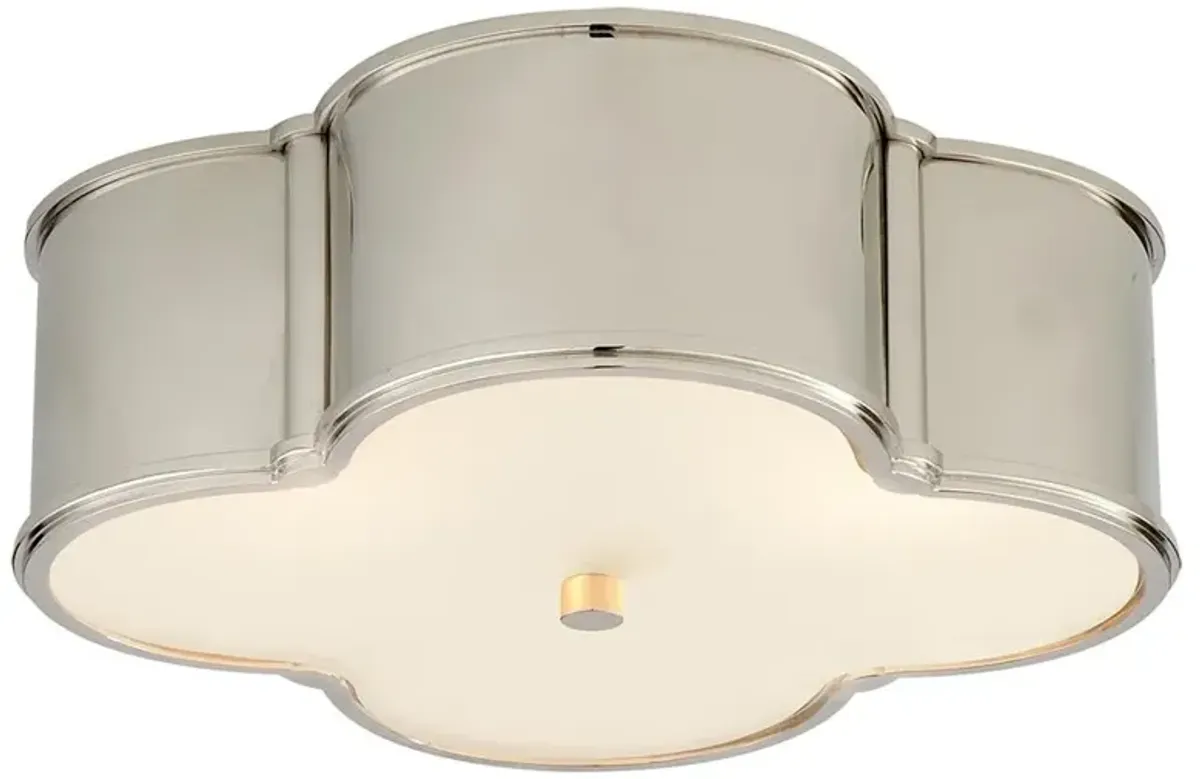 Visual Comfort Basil Regency Polished Nickel Flush Mount - Large