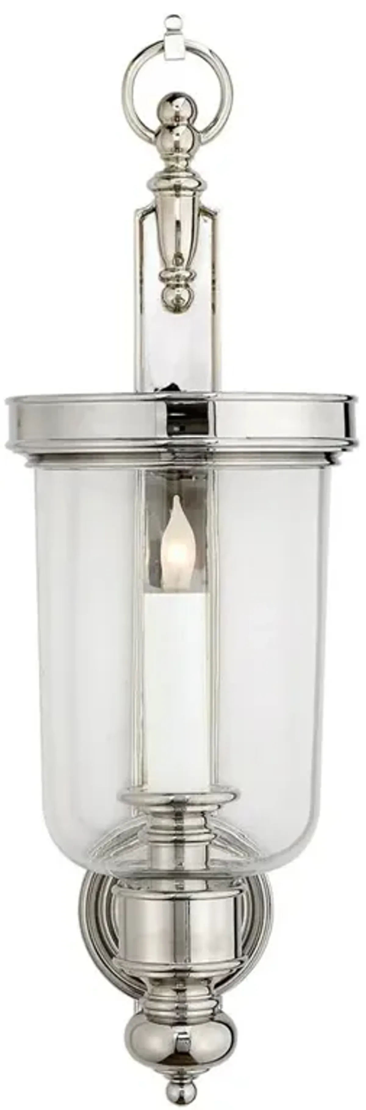 Visual Comfort Georgian French Antique Nickel Hurricane Wall Sconce