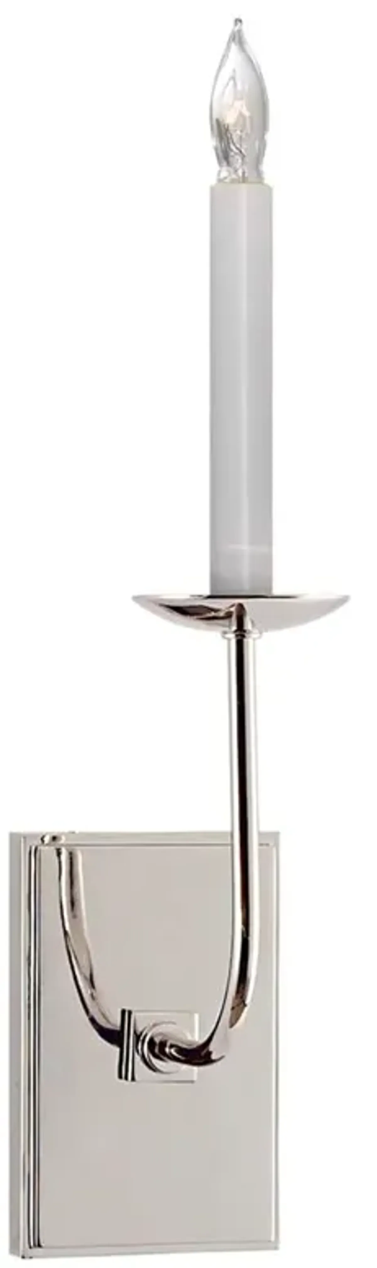 Visual Comfort TT Regency Polished Nickel Single Candle Wall Light Sconce