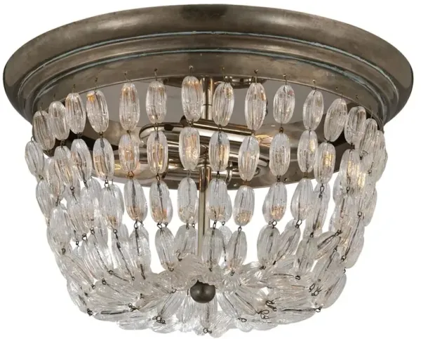 Visual Comfort Paris Flea Market Sheffield Silver Glass Flush Mount - Medium