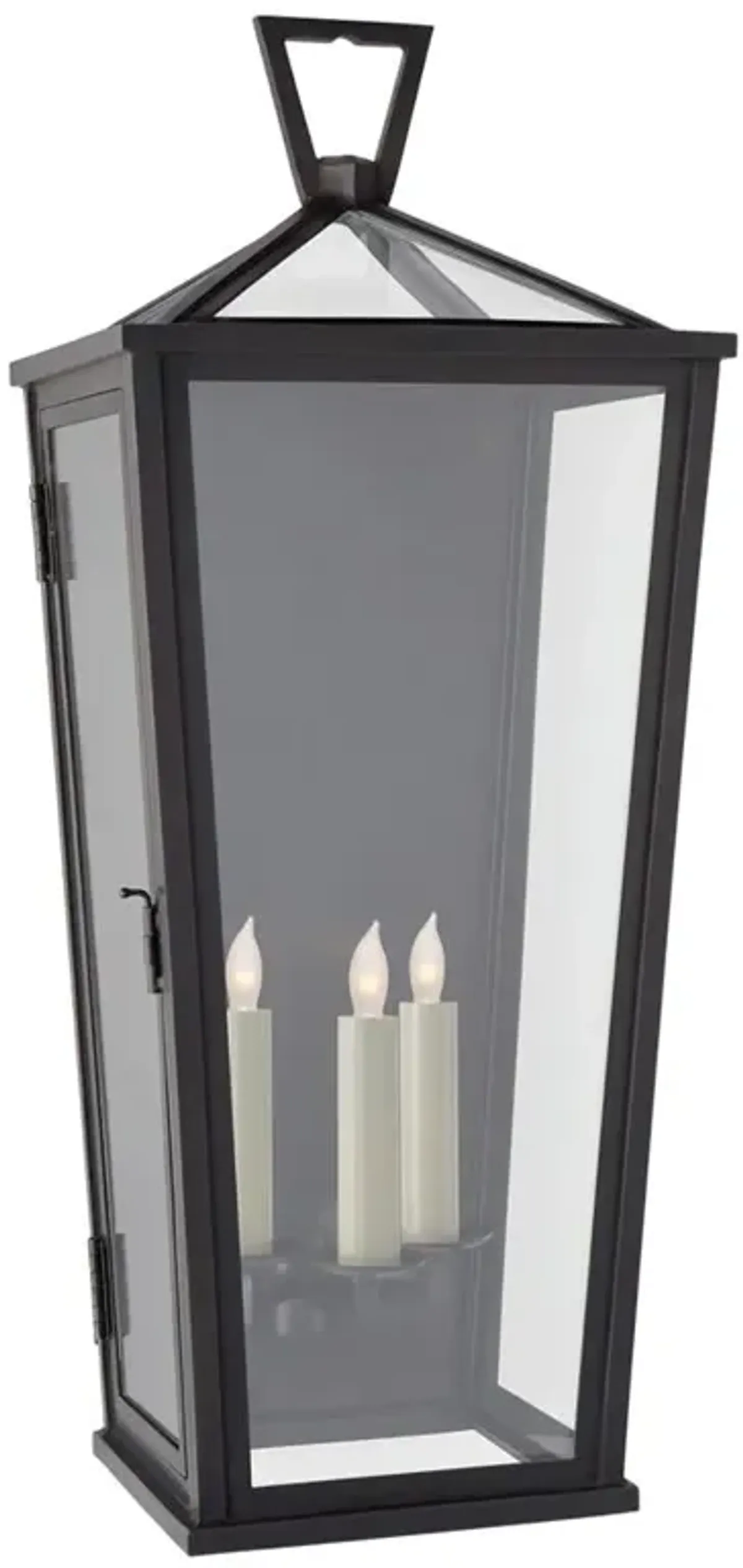 Visual Comfort Darlana Bronze Metal Tall Flush Mount Outdoor Sconce - Large