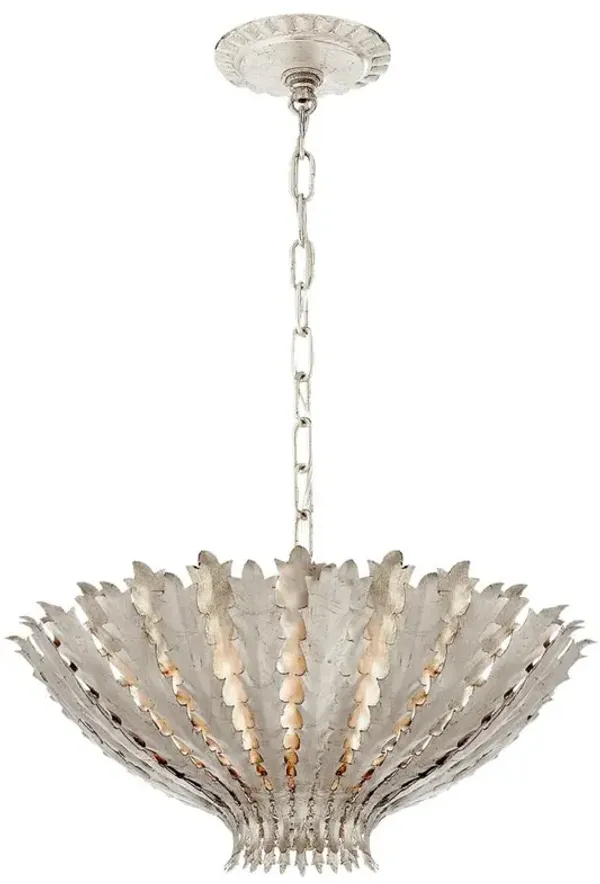 Visual Comfort Hampton Regency Burnished Silver Leaf Chandelier - Medium