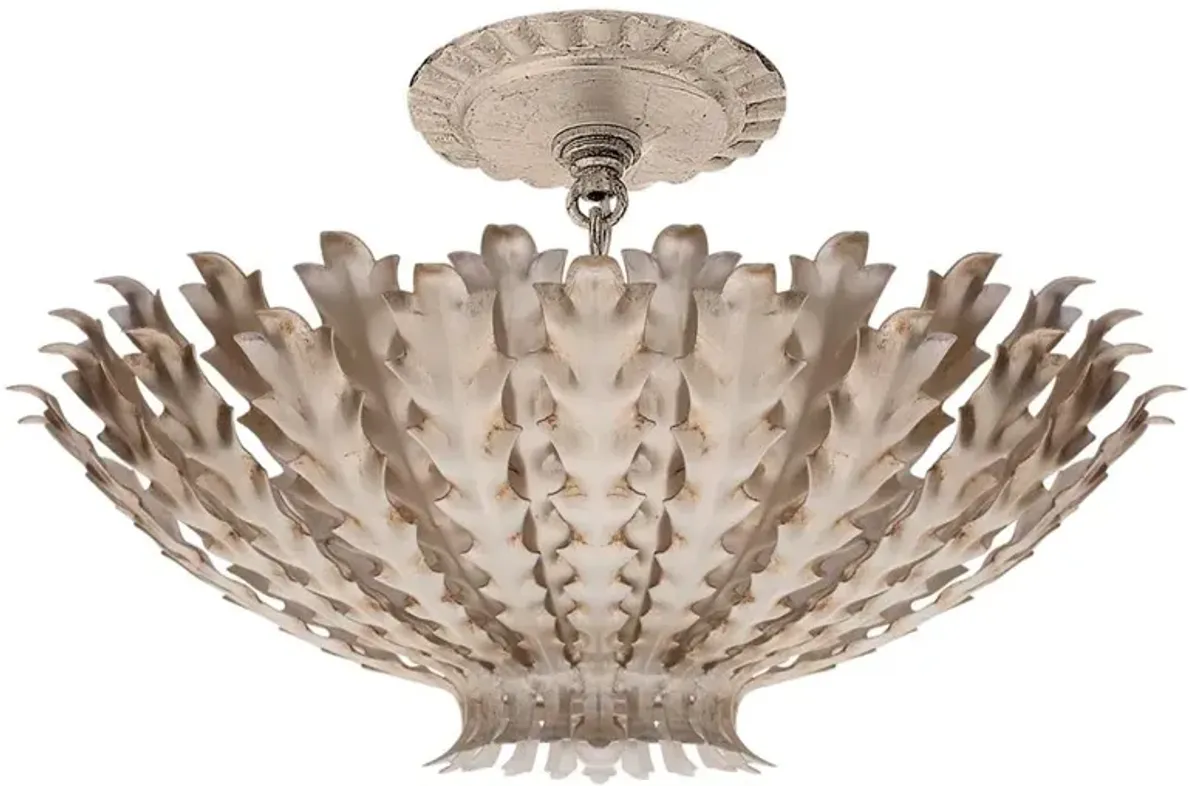 Visual Comfort Hampton Regency Burnished Silver Leaf Chandelier - Small