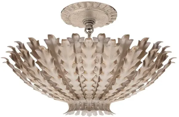 Visual Comfort Hampton Regency Burnished Silver Leaf Chandelier - Small