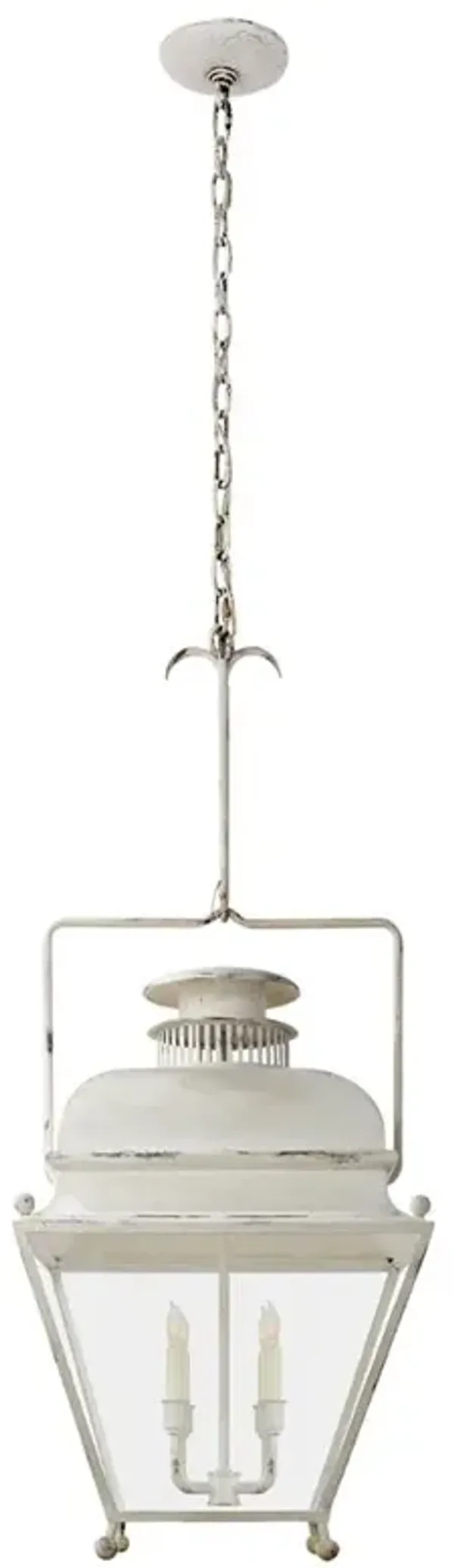 Visual Comfort Holborn Old White Framed Lantern - Large