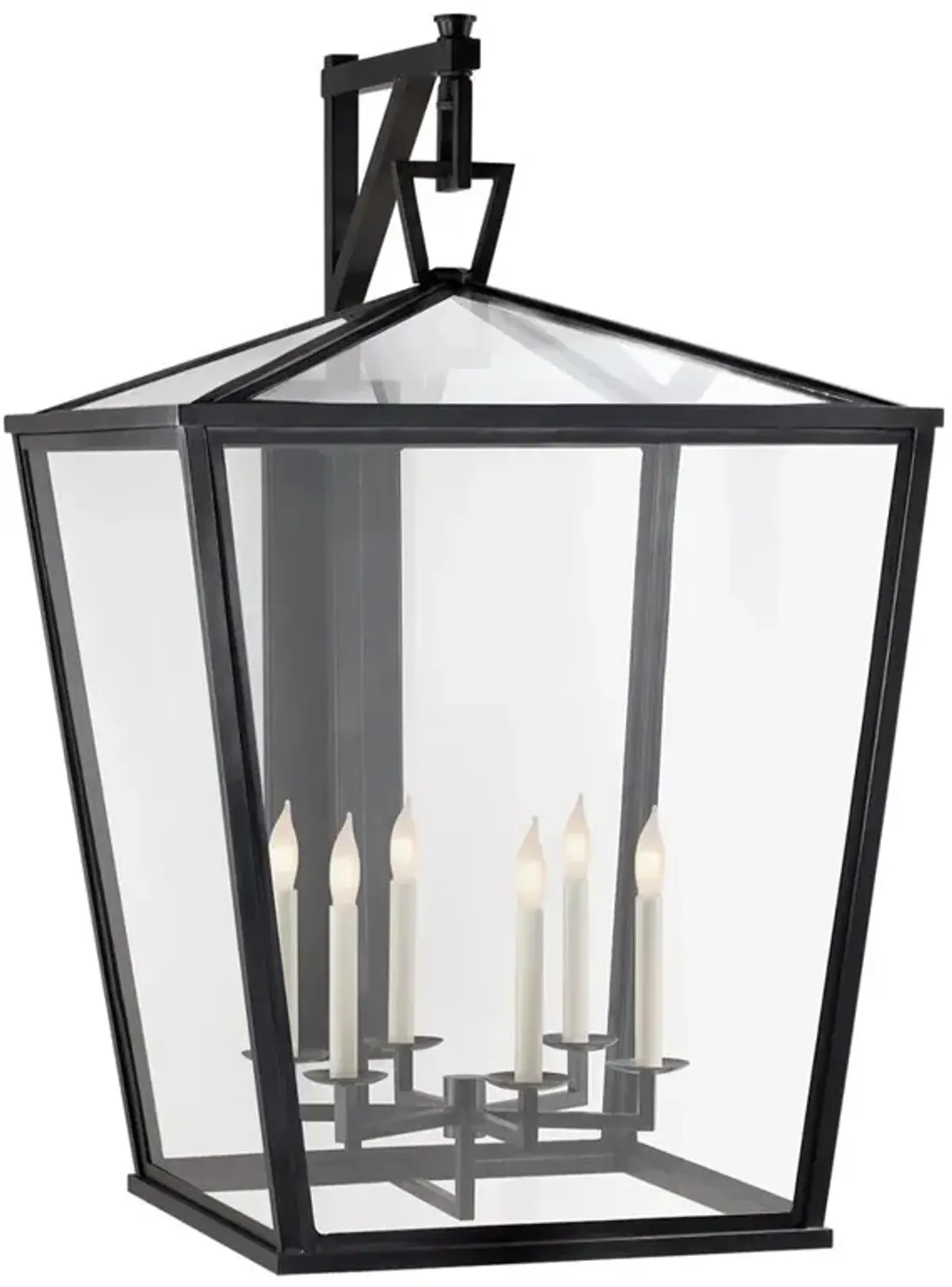 Visual Comfort Darlana Modern Bronze Metal Bracket Outdoor Sconce - Grande