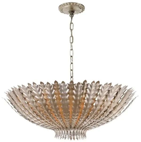 Visual Comfort Hampton Regency Burnished Silver Leaf Chandelier - Large