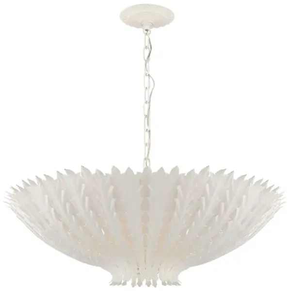 Visual Comfort Hampton Hollywood Regency Plaster White Chandelier - Large