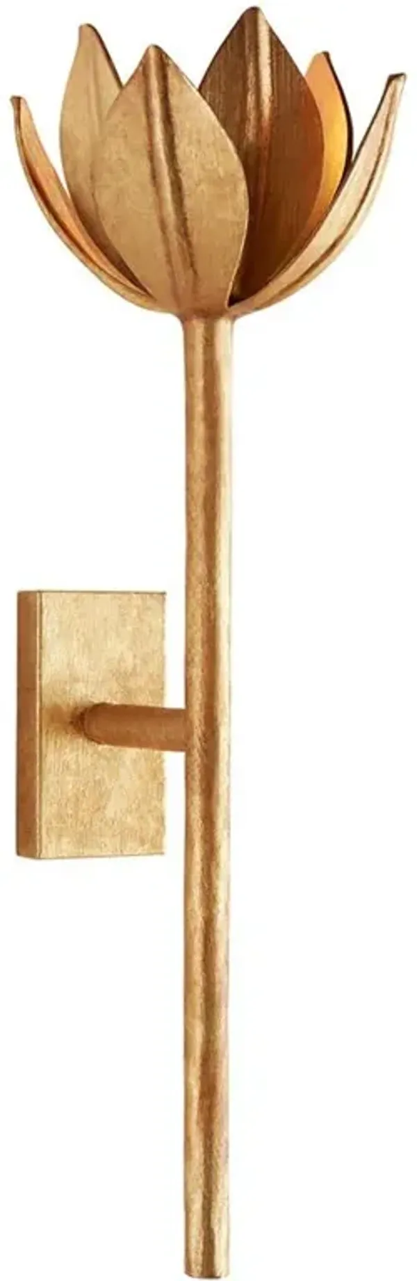 Visual Comfort Alberto Regency Antique Gold Leaf Sconce - Medium