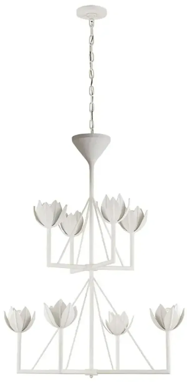 Visual Comfort Alberto Regency Plaster White 2 Tier Chandelier - Medium