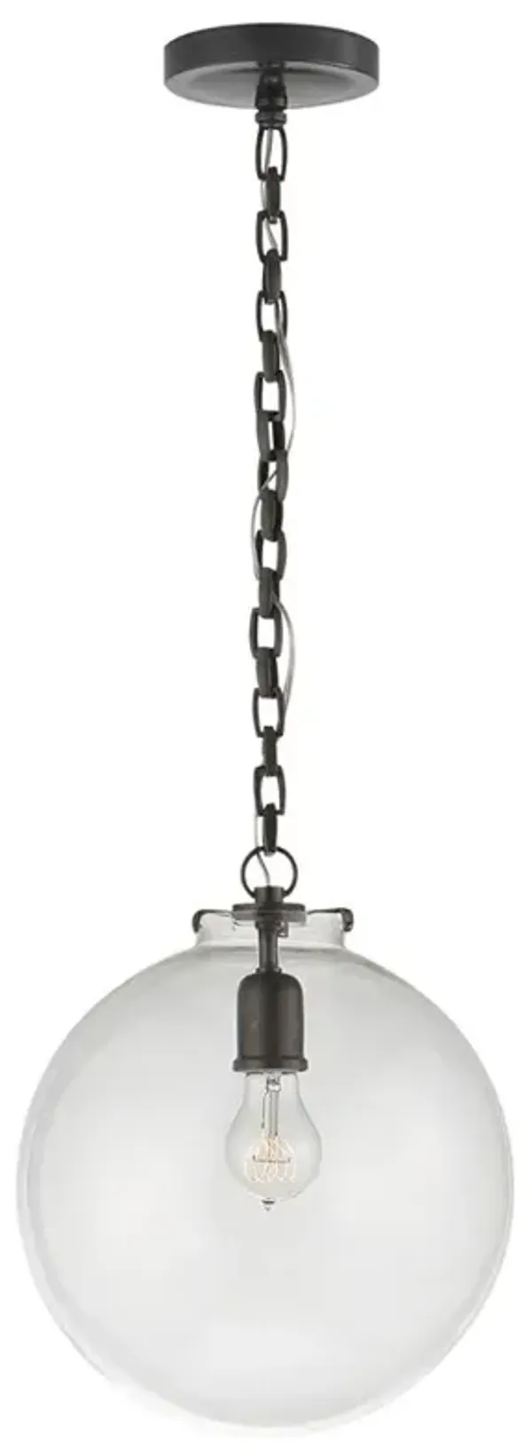 Visual Comfort Katie Modern Classic Bronze Metal Glass Globe Pendant