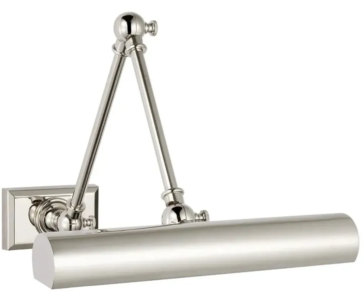 Visual Comfort Cabinet Maker Modern Classic Polished Nickel Armed Sconce - 12"