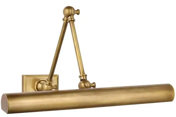 Visual Comfort Cabinet Maker Modern Classic Antique Brass Armed Sconce - 18"