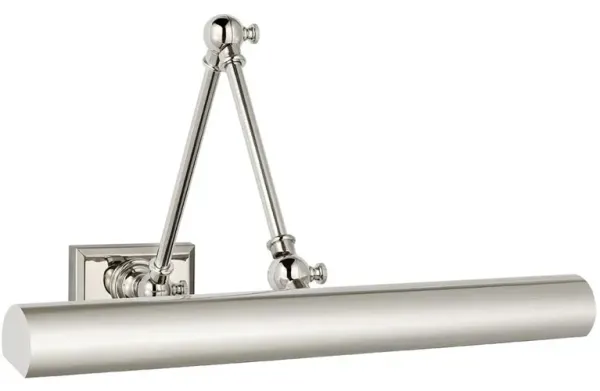 Visual Comfort Cabinet Maker Modern Classic Polished Nickel Armed Sconce - 18"