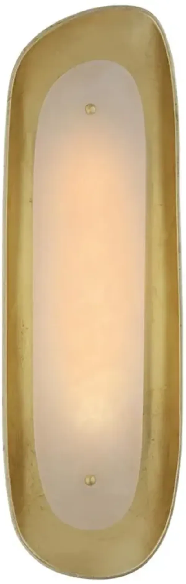 Visual Comfort Samos Mid Century Modern Gild Metal Tall Sculpted Wall Sconce