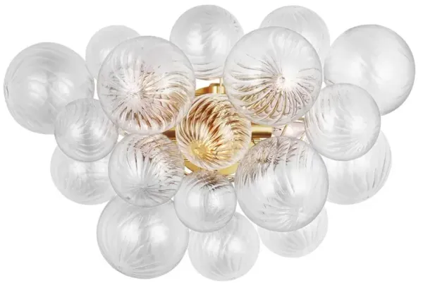 Visual Comfort Talia Modern Classic Gild Metal Swirled Glass Sconce - Large