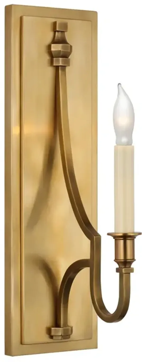 Visual Comfort Mykonos French Antique Brass Candle Wall Light Sconce