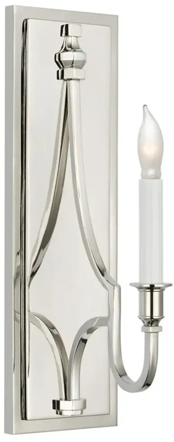 Visual Comfort Mykonos French Polished Nickel Candle Wall Light Sconce