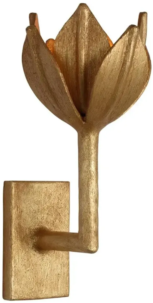 Visual Comfort Alberto Regency Antique Gold Leaf Sconce - Small