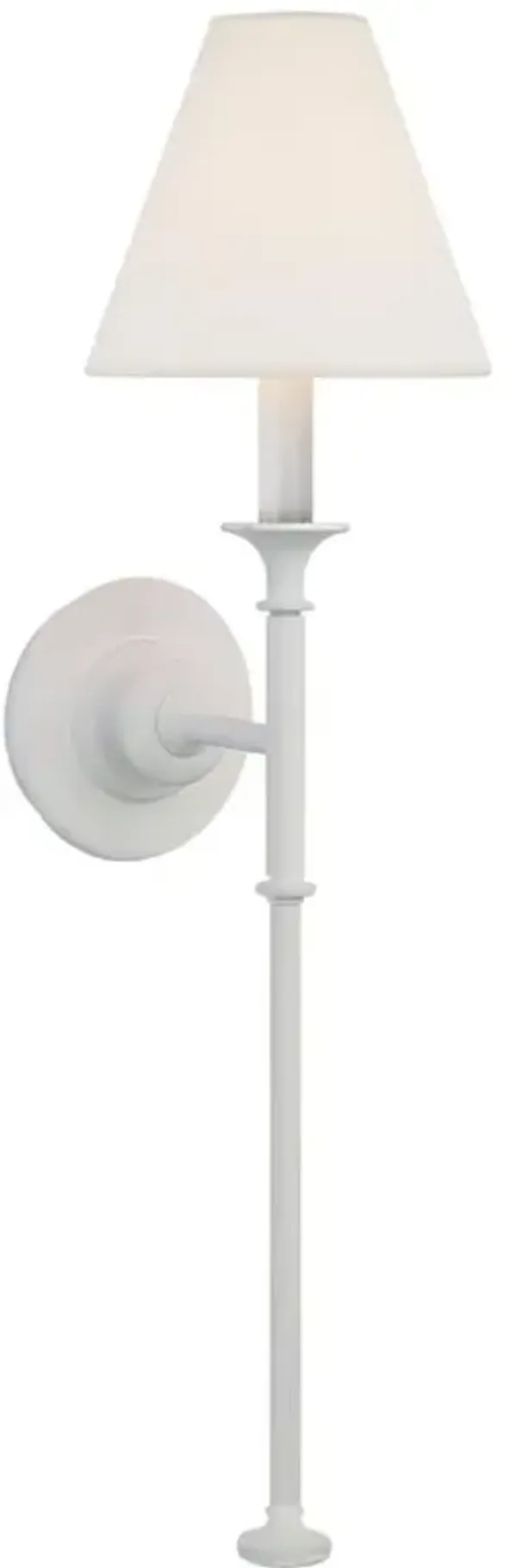 Visual Comfort Piaf Modern Classic Plaster White Metal Large Tail Wall Sconce