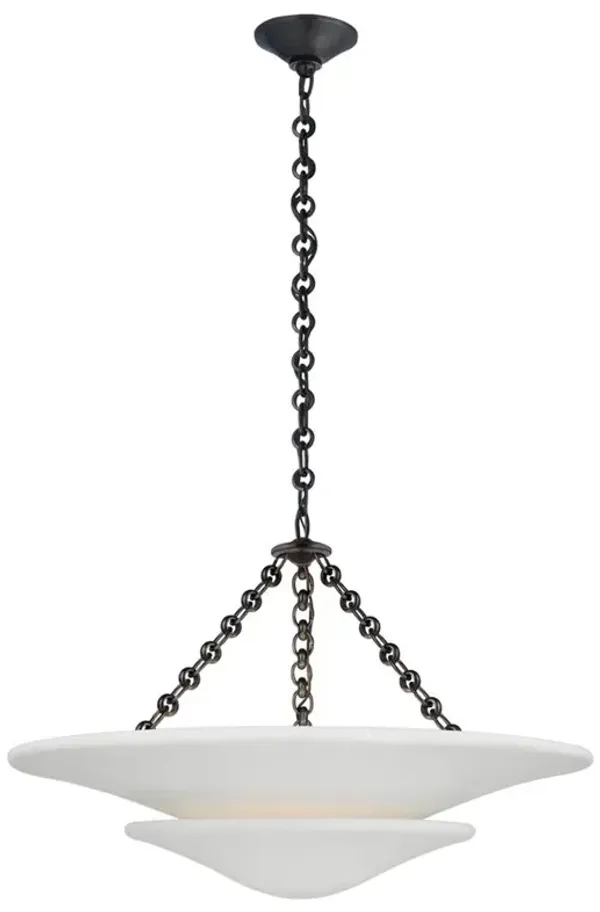 Visual Comfort Mollino Mid Century Bronze 2 Tier Chandelier - Medium