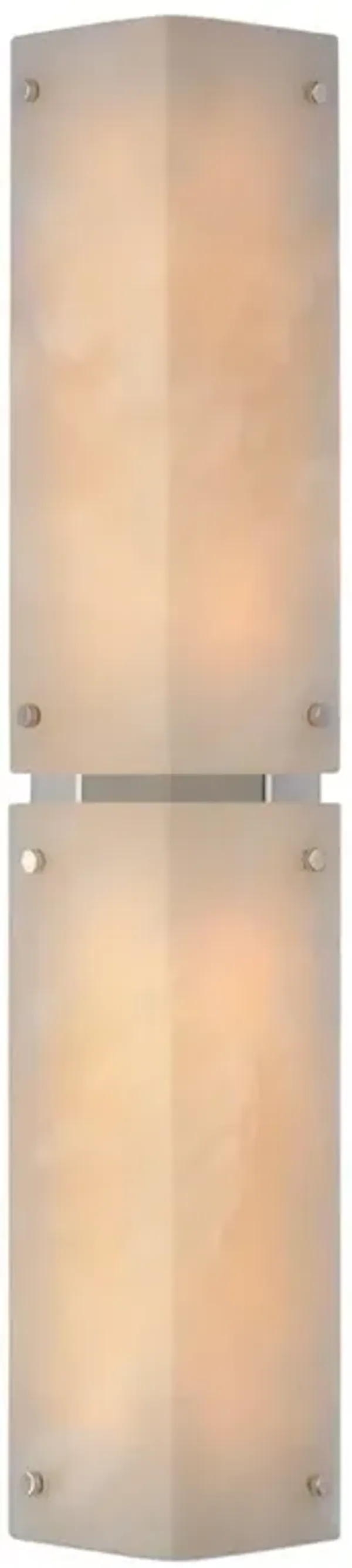 Visual Comfort Clayton Modern Natural Alabaster Polished Nickel Sconce - Large