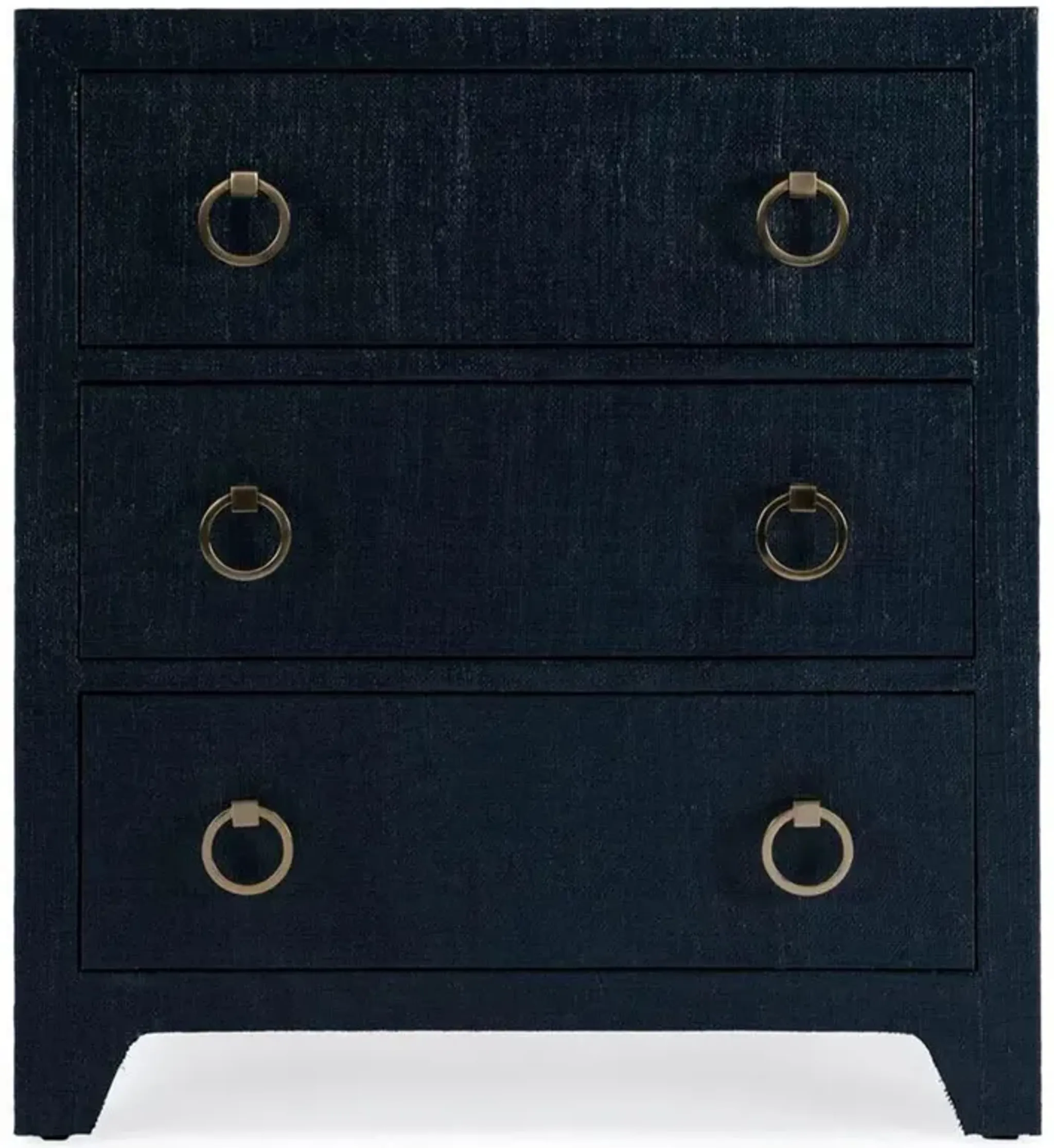 Bien Modern Classic Navy Blue Raffia Chest Nightstand | Furniture.com
