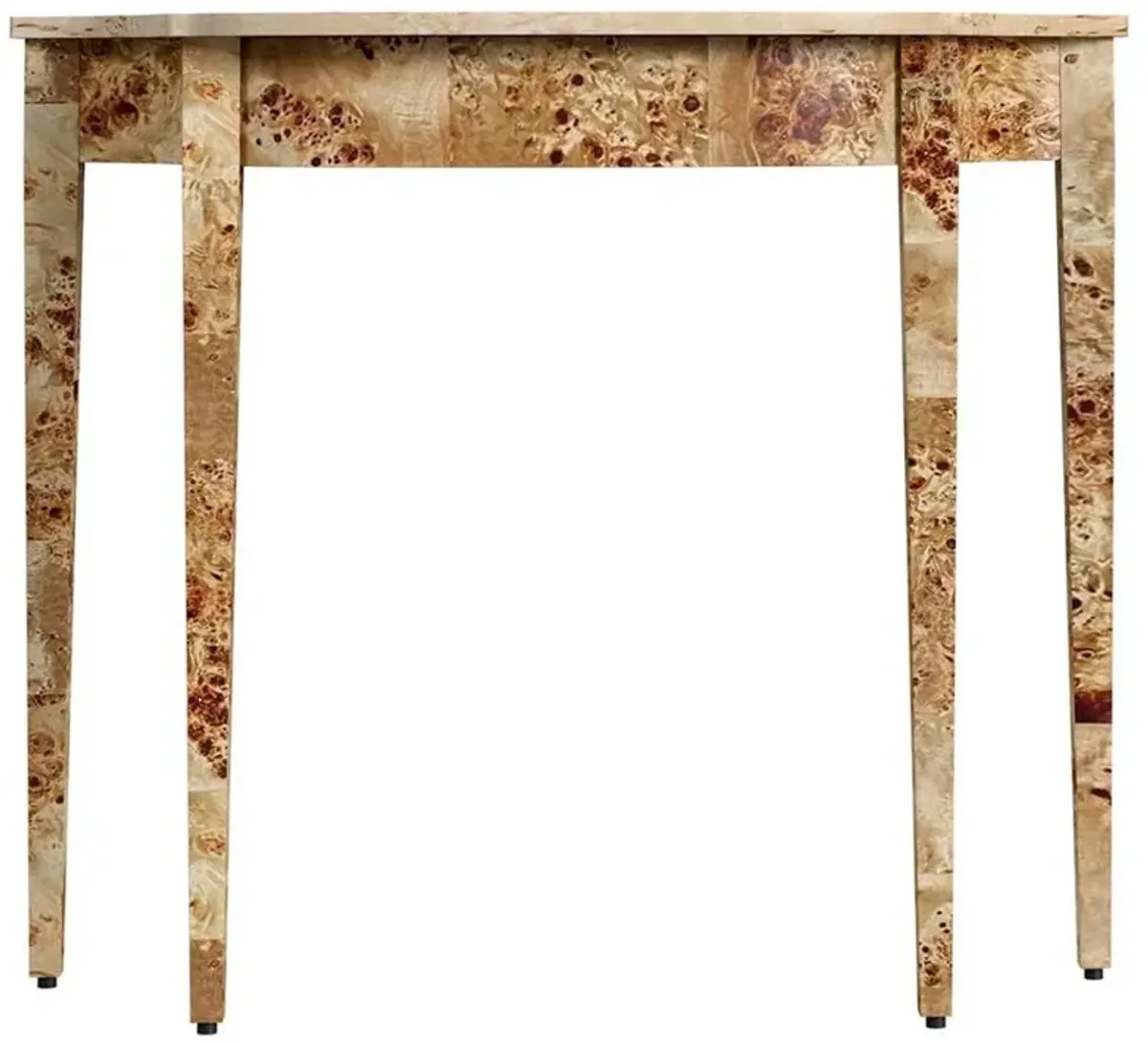 Calag French Country Light Brown Burl Wood Console Table