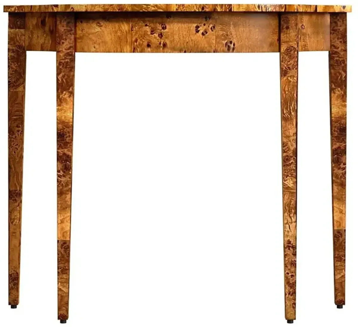 Calag French Country Brown Burl Wood Console Table