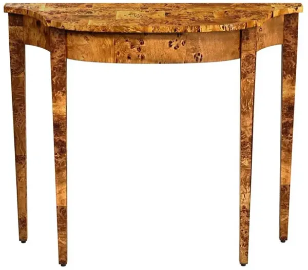 Calag French Country Brown Burl Wood Console Table