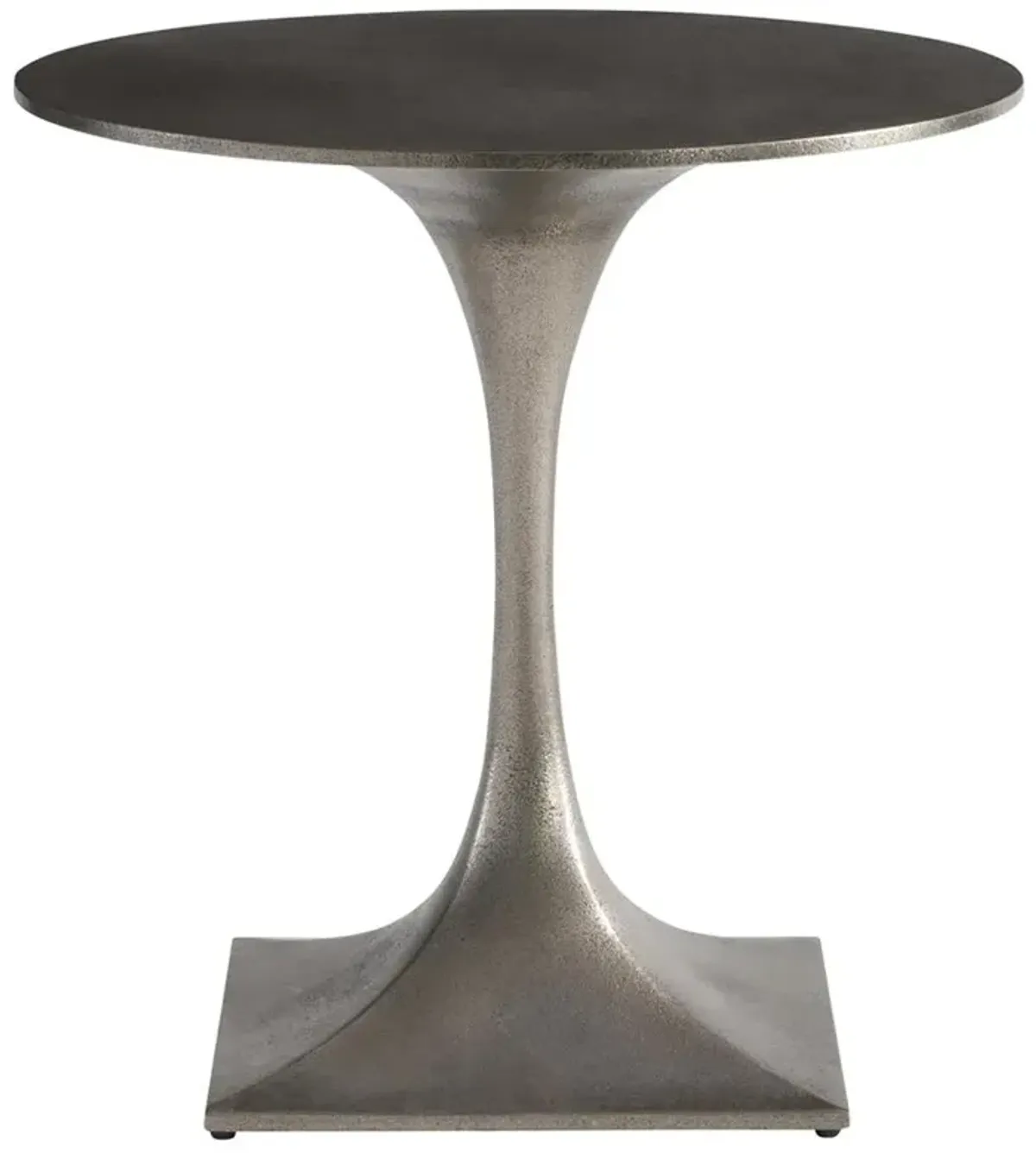 Orwell Industrial Loft Grey Aluminum Round Side Table